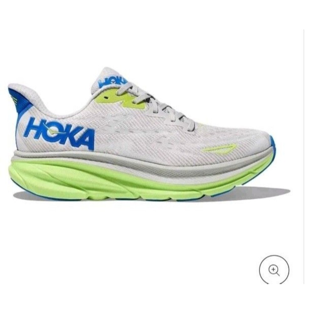 Hoka One One Clifton 9 Running Shoe Sneakers Men's 12.5  Stardust Cobalt Try On